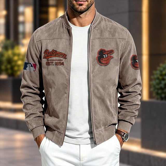 BO x MLB Suede Bomber Jacket