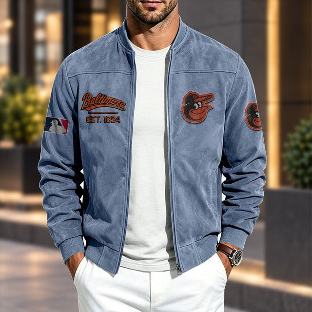 BO x MLB Suede Bomber Jacket