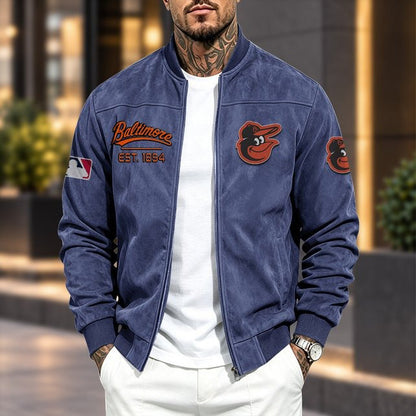 BO x MLB Suede Bomber Jacket