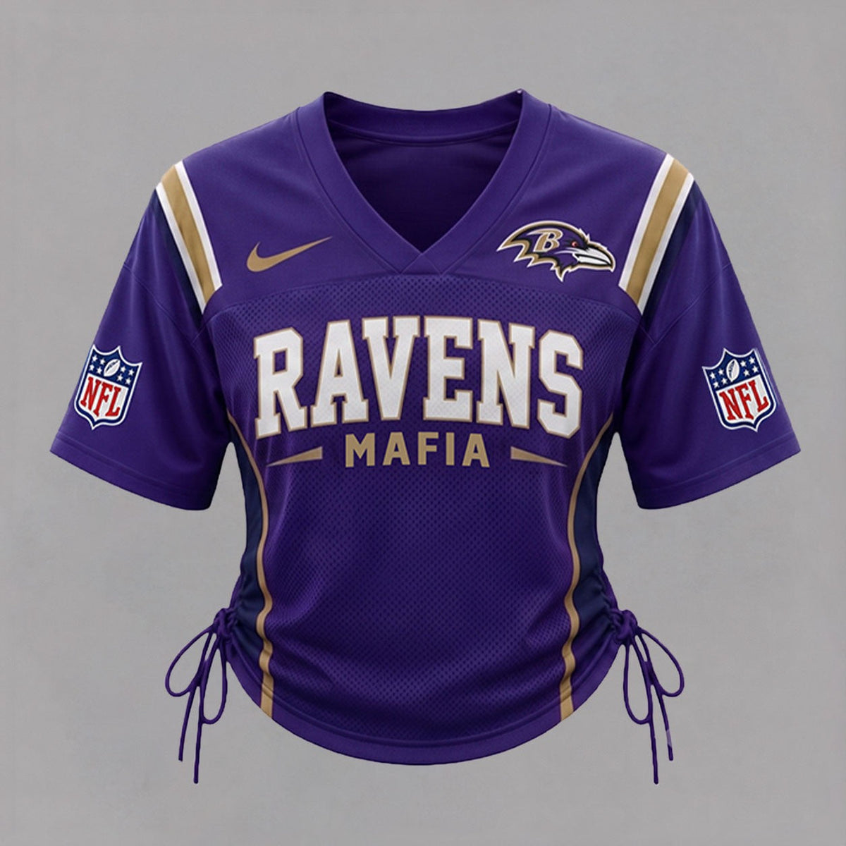 BR Premium NFL Game Day Women Lace-Up Jersey Shirt