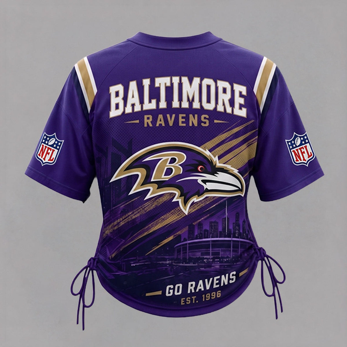 BR Premium NFL Game Day Women Lace-Up Jersey Shirt