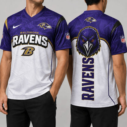BR Premium NFL Power Graphic 3D V-neck Shirt