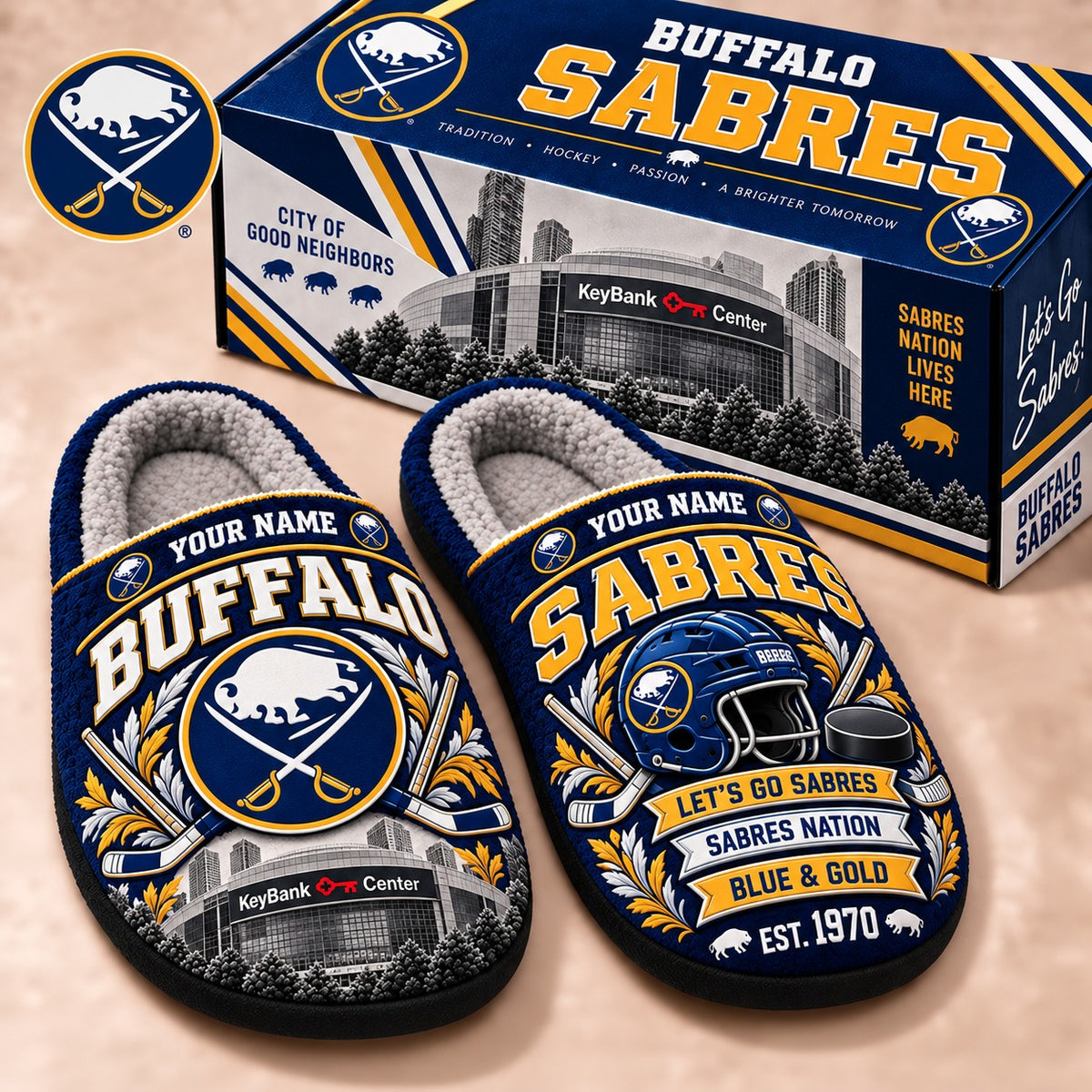 BS x NHL Premium Personalized Slippers Gift For Fan Hockey Men Women