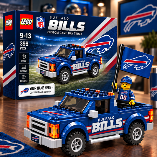 BUF x NFL Building Blocks Truck Toy Set V2