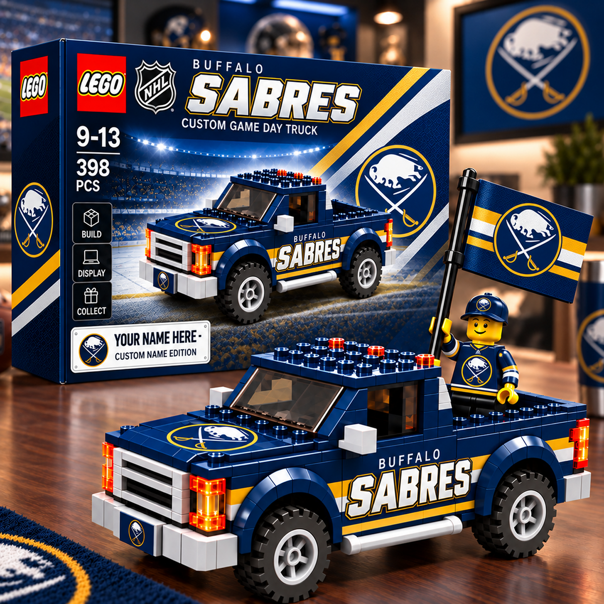 BUF x NHL Building Blocks Truck Toy Set V2