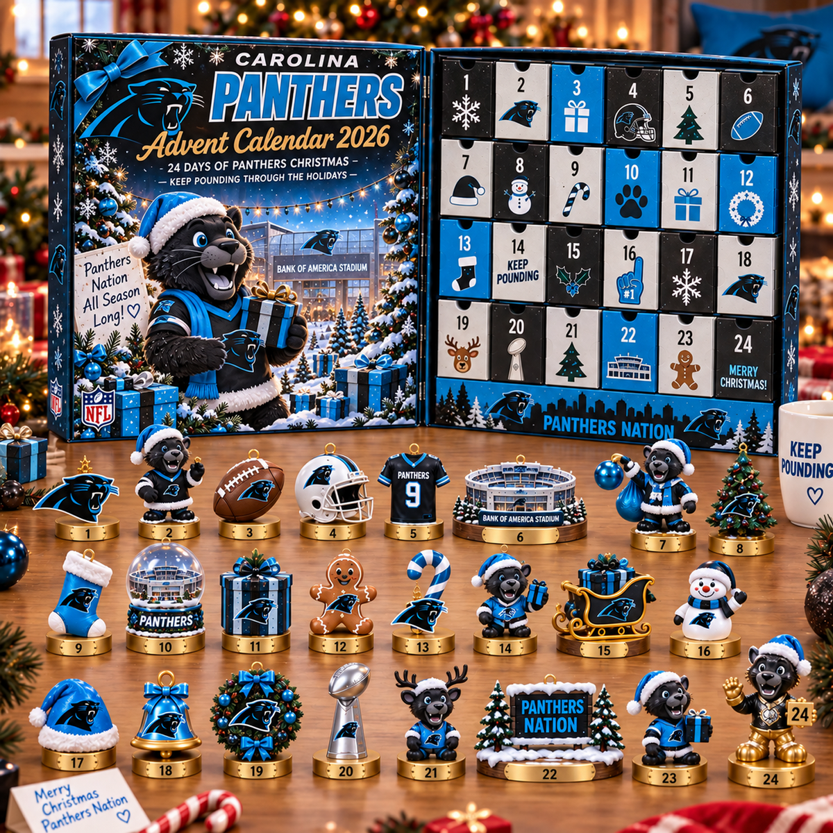 CAR x NFL Christmas Advent Calendar 2026 – 24 Days of NFL Mascot & Holiday Collectibles