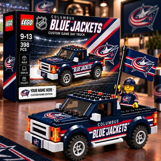 CBJ x NHL Building Blocks Truck Toy Set V2