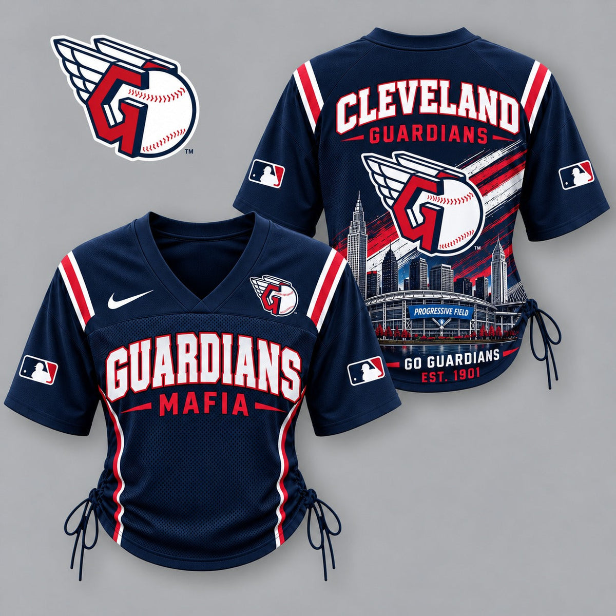 CG Premium MLB Game Day Women Lace-Up Jersey Shirt