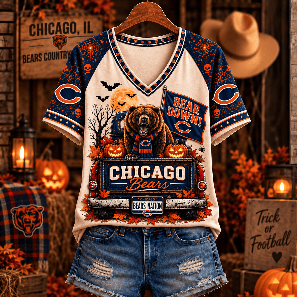 CHI Premium Halloween V-Neck T Shirt Gift For Fan