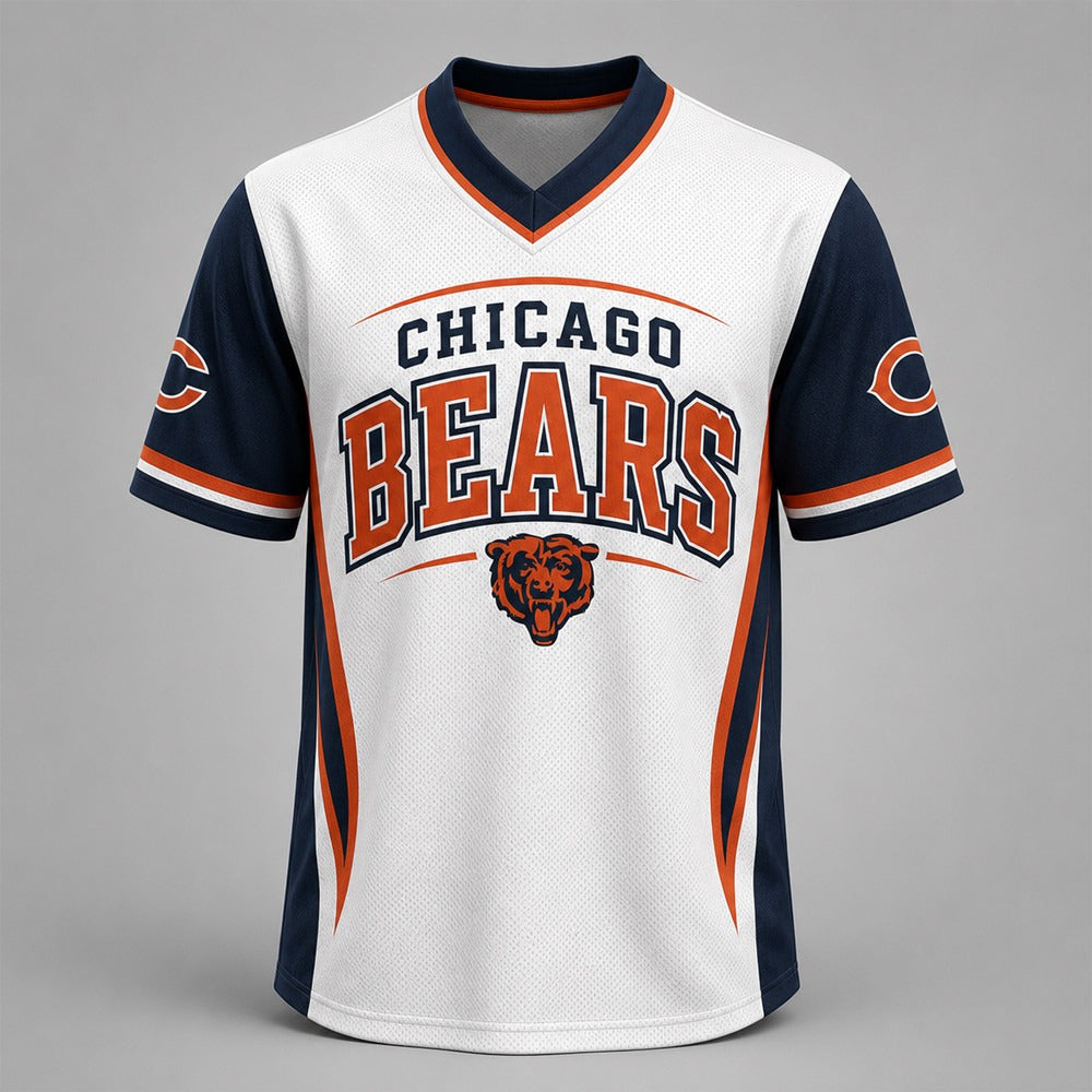 CHI Premium NFL Team Spirit V-Neck Jersey
