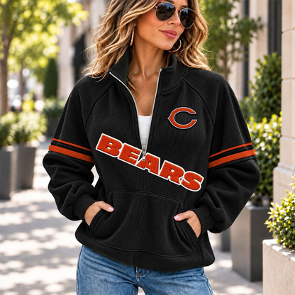 CHI x NFL Corduroy half-zip sweatshirt