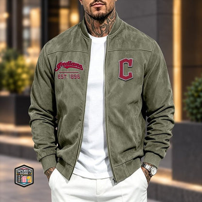 CI x MLB Suede Bomber Jacket