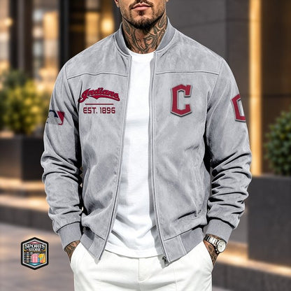 CI x MLB Suede Bomber Jacket