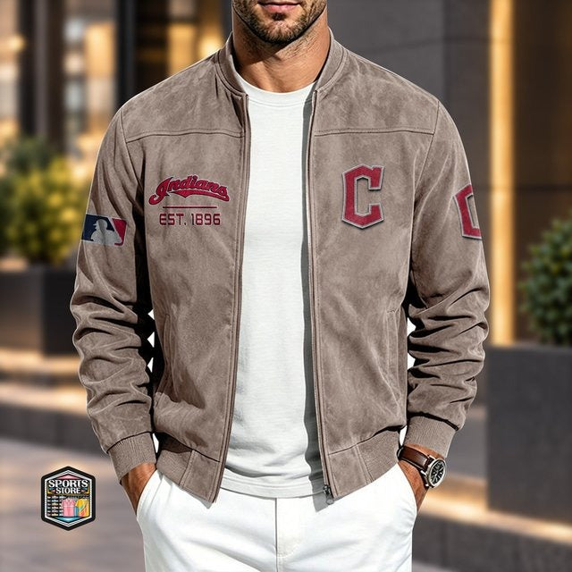 CI x MLB Suede Bomber Jacket