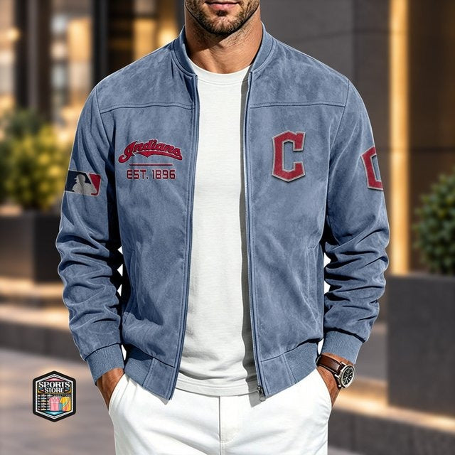 CI x MLB Suede Bomber Jacket