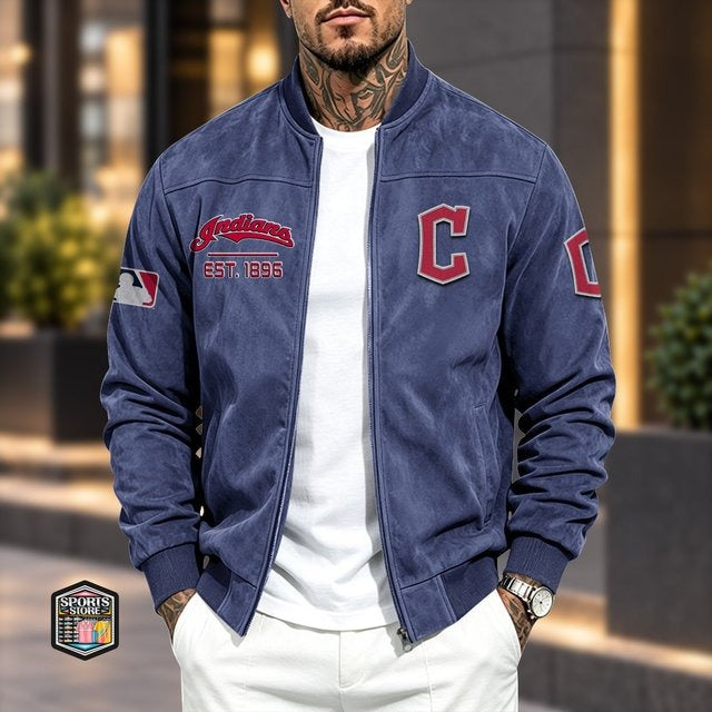 CI x MLB Suede Bomber Jacket