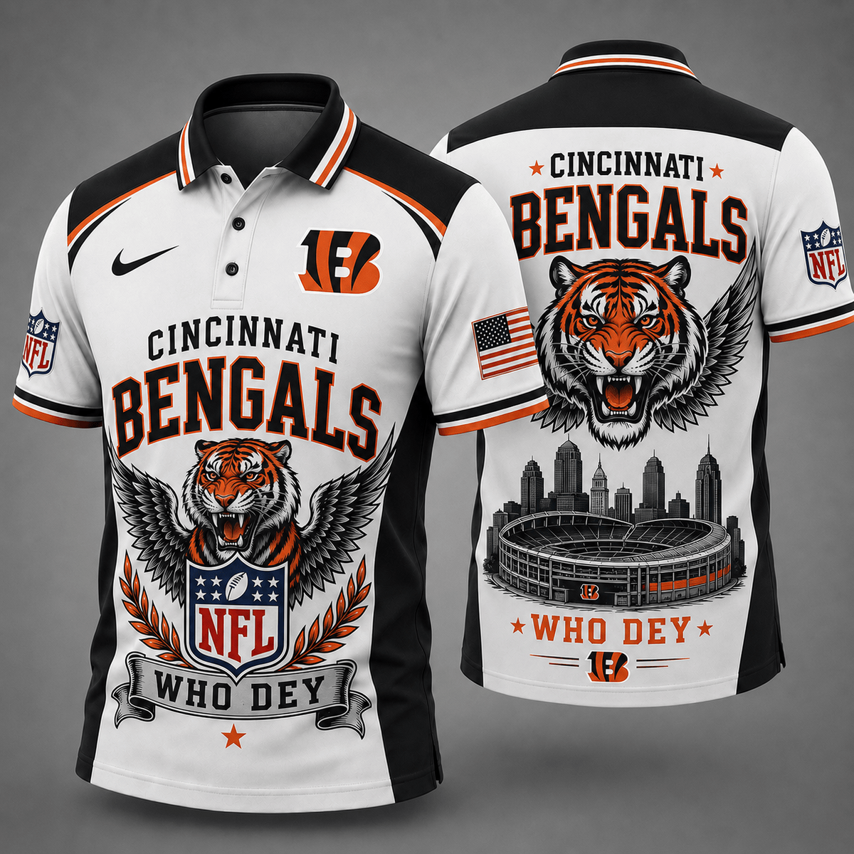 CIN Premium NFL Winged Pride Polo