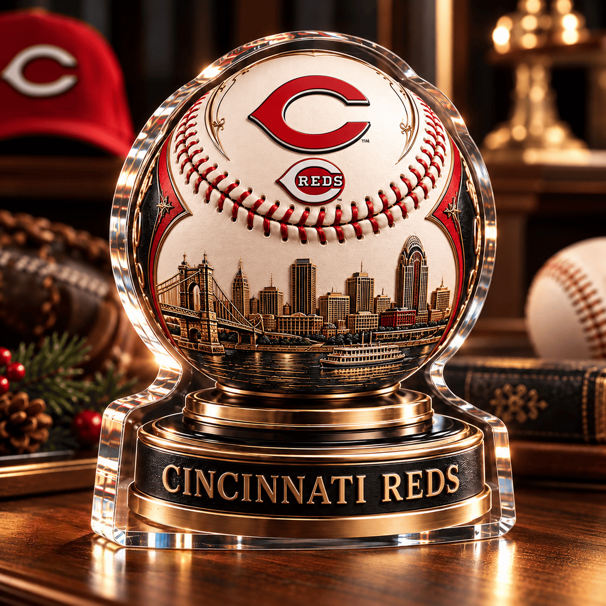CIN x MLB Personalized Name Acrylic Block Plaque