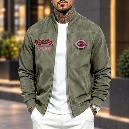 CIN x MLB Suede Bomber Jacket