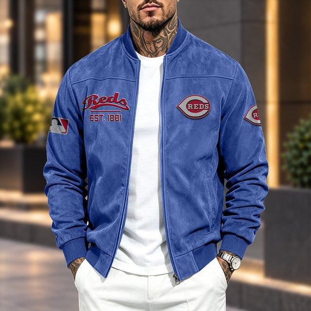 CIN x MLB Suede Bomber Jacket