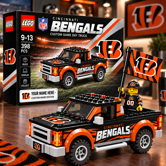 CIN x NFL Building Blocks Truck Toy Set V2