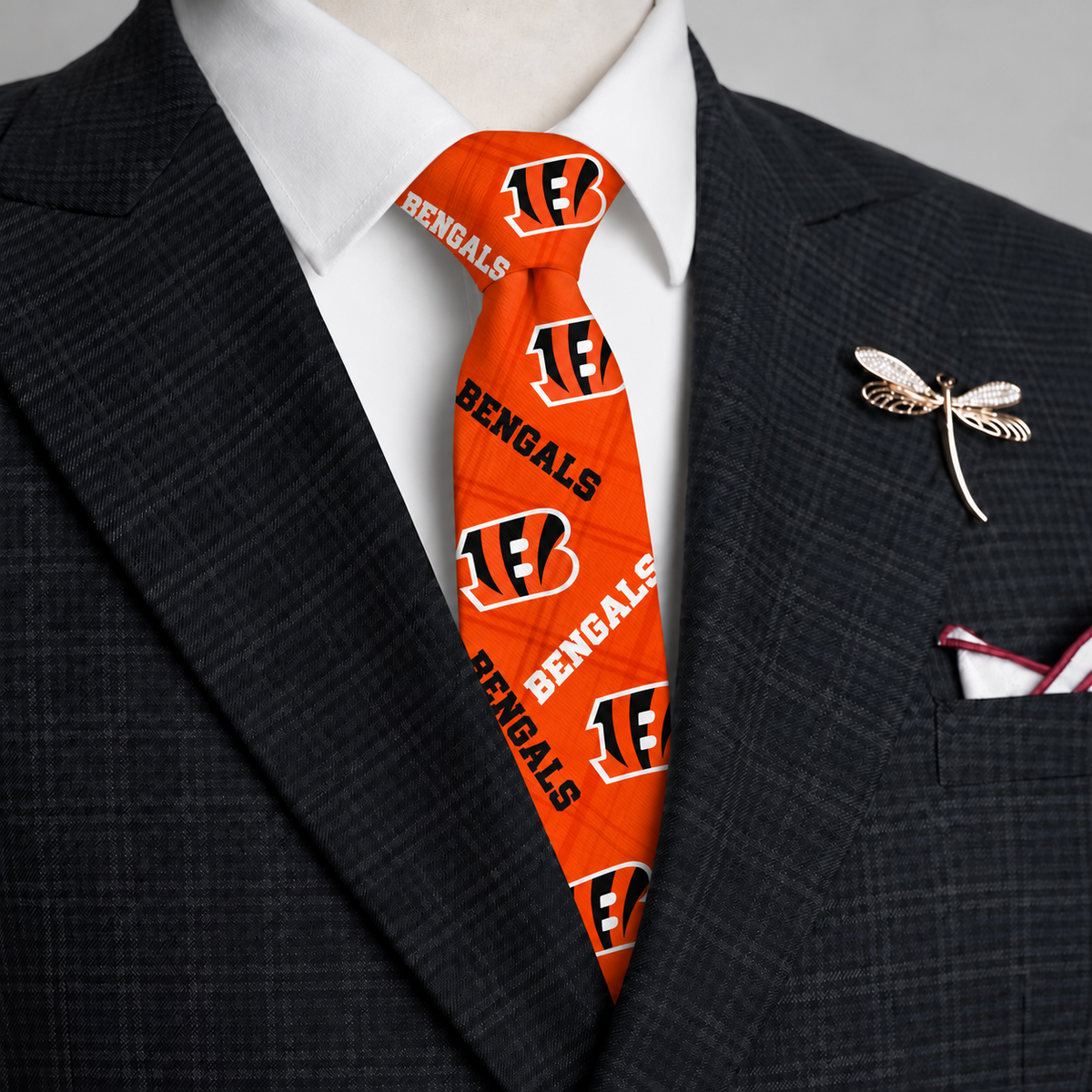 CIN x NFL Personalized Men NeckTie