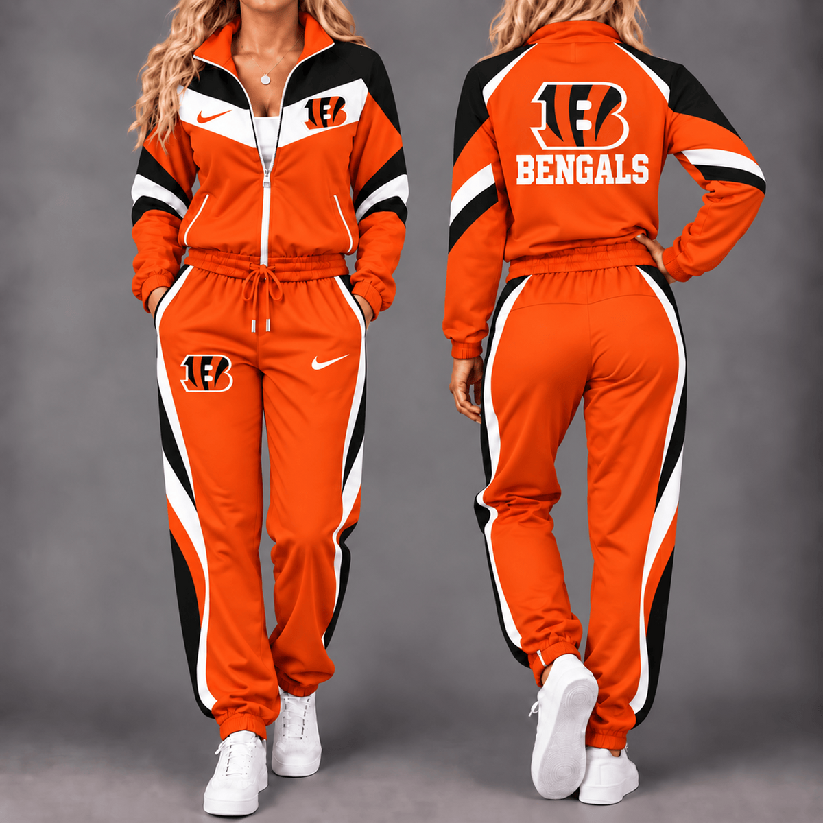 CIN x NFL Team Pride Waterproof Windbreaker Zip-Up Tracksuit Set