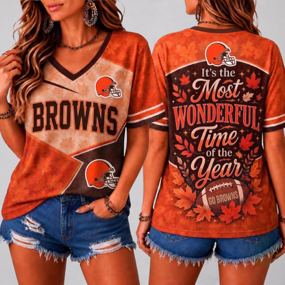 CLE Premium NFL Fall Game Day V-Neck Shirt