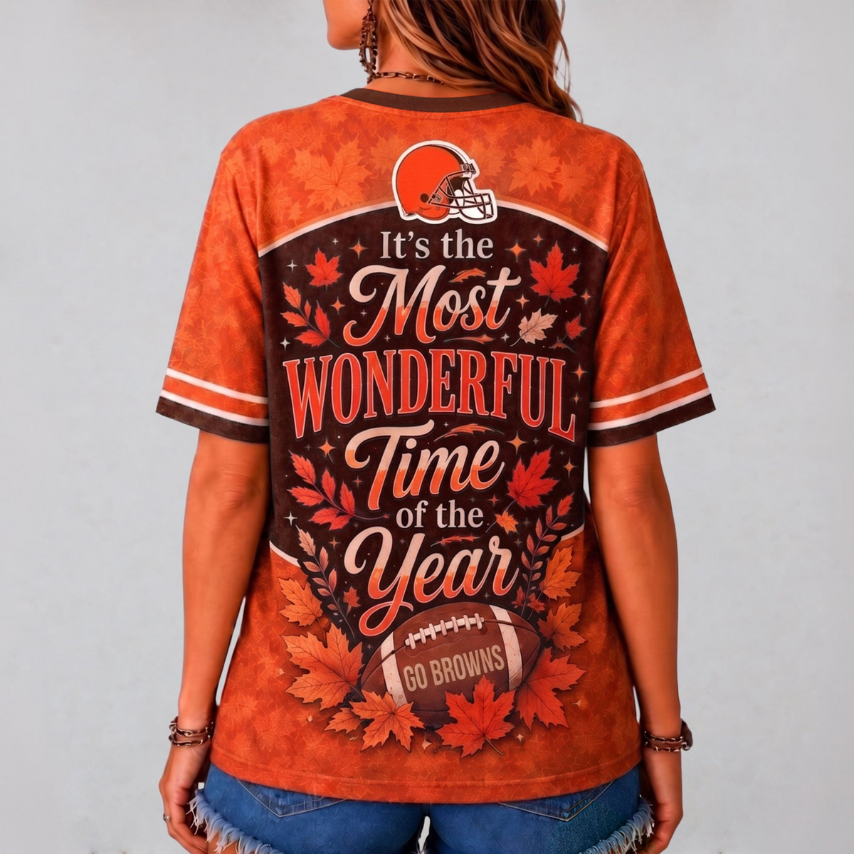 CLE Premium NFL Fall Game Day V-Neck Shirt