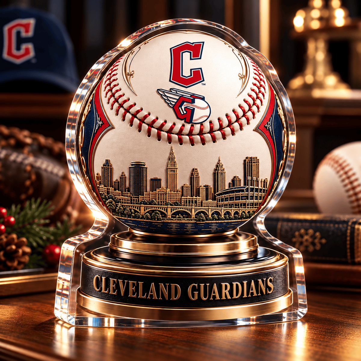 CLE x MLB Personalized Name Acrylic Block Plaque