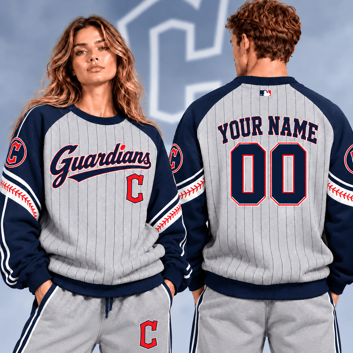 CLE x MLB Personalized Name Sweatshirt