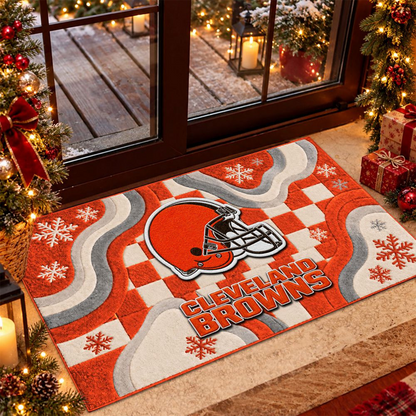 CLE x NFL Christmas Doormat