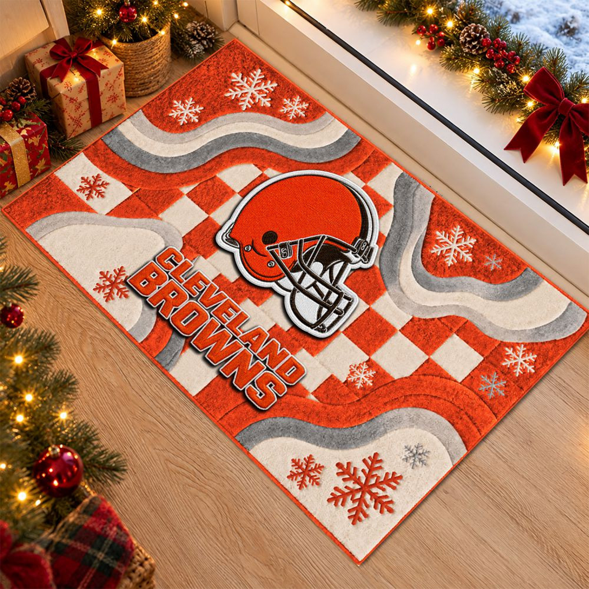 CLE x NFL Christmas Doormat