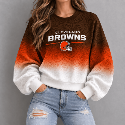 CLE x NFL Embossed Rose Ombre Sweatshirt
