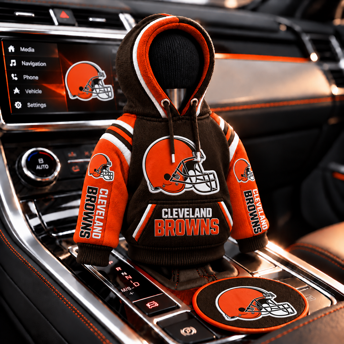 CLE x NFL Personalized Name Shift Knob Hoodie