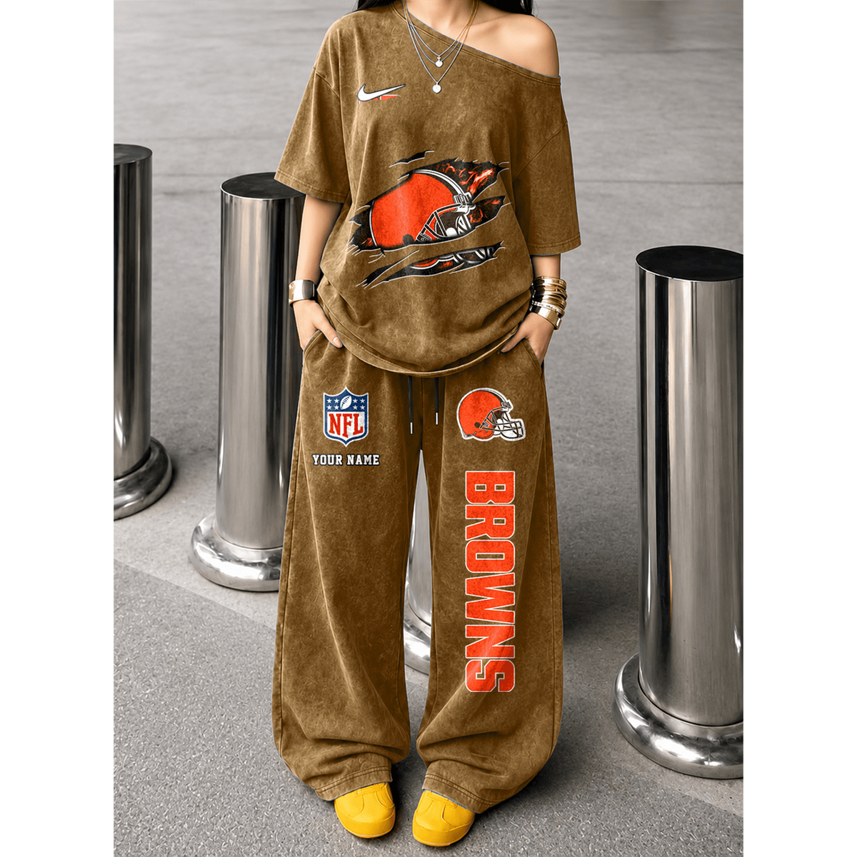 CLE x NFL Relaxed Fit Two Piece Sportswear Set