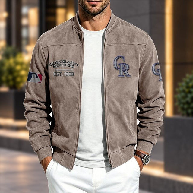 COR x MLB Suede Bomber Jacket