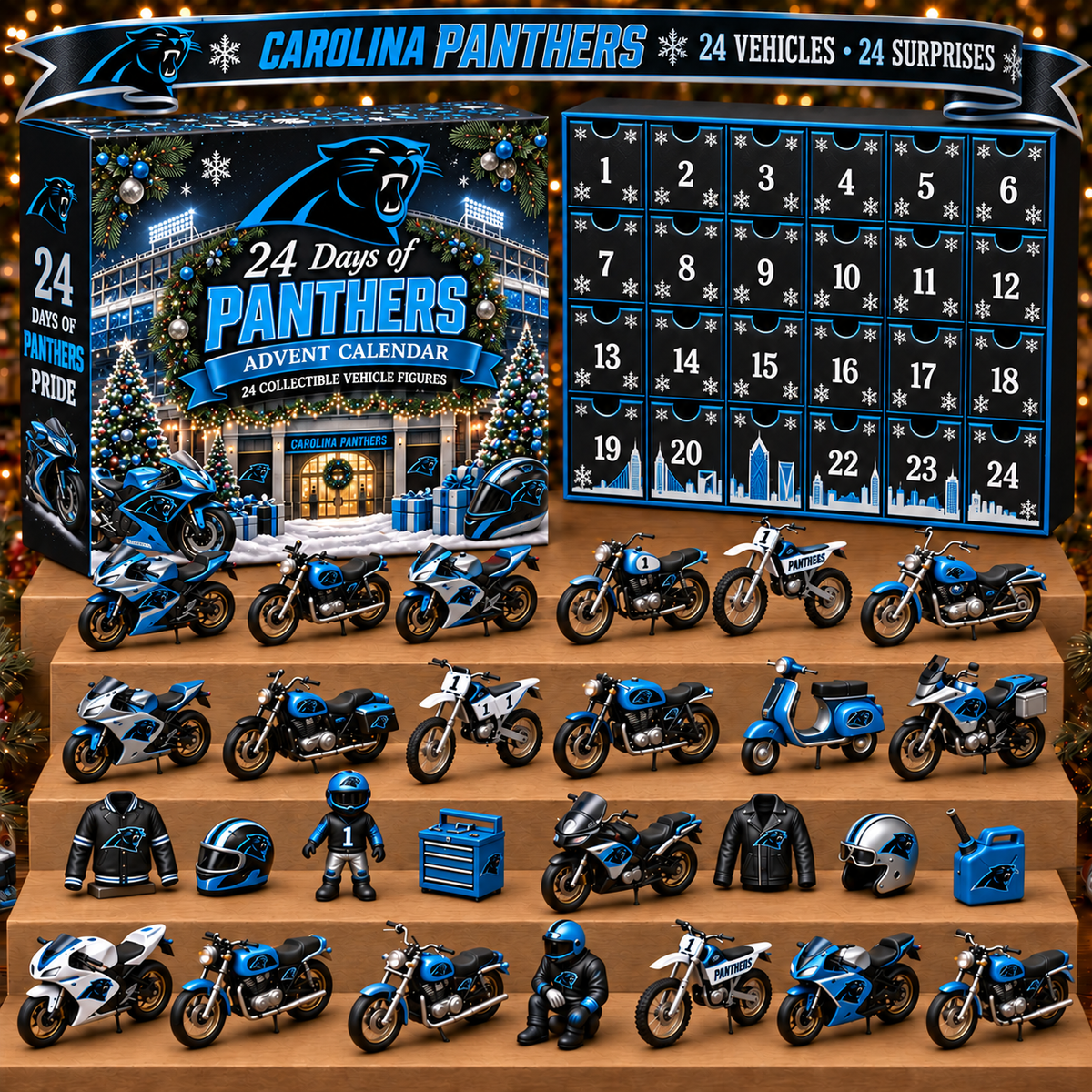 CP x NFL Personalized 24 Days Of Motorcycles Advent Calendar Blink Box