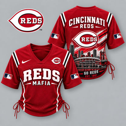 CR Premium MLB Game Day Women Lace-Up Jersey Shirt