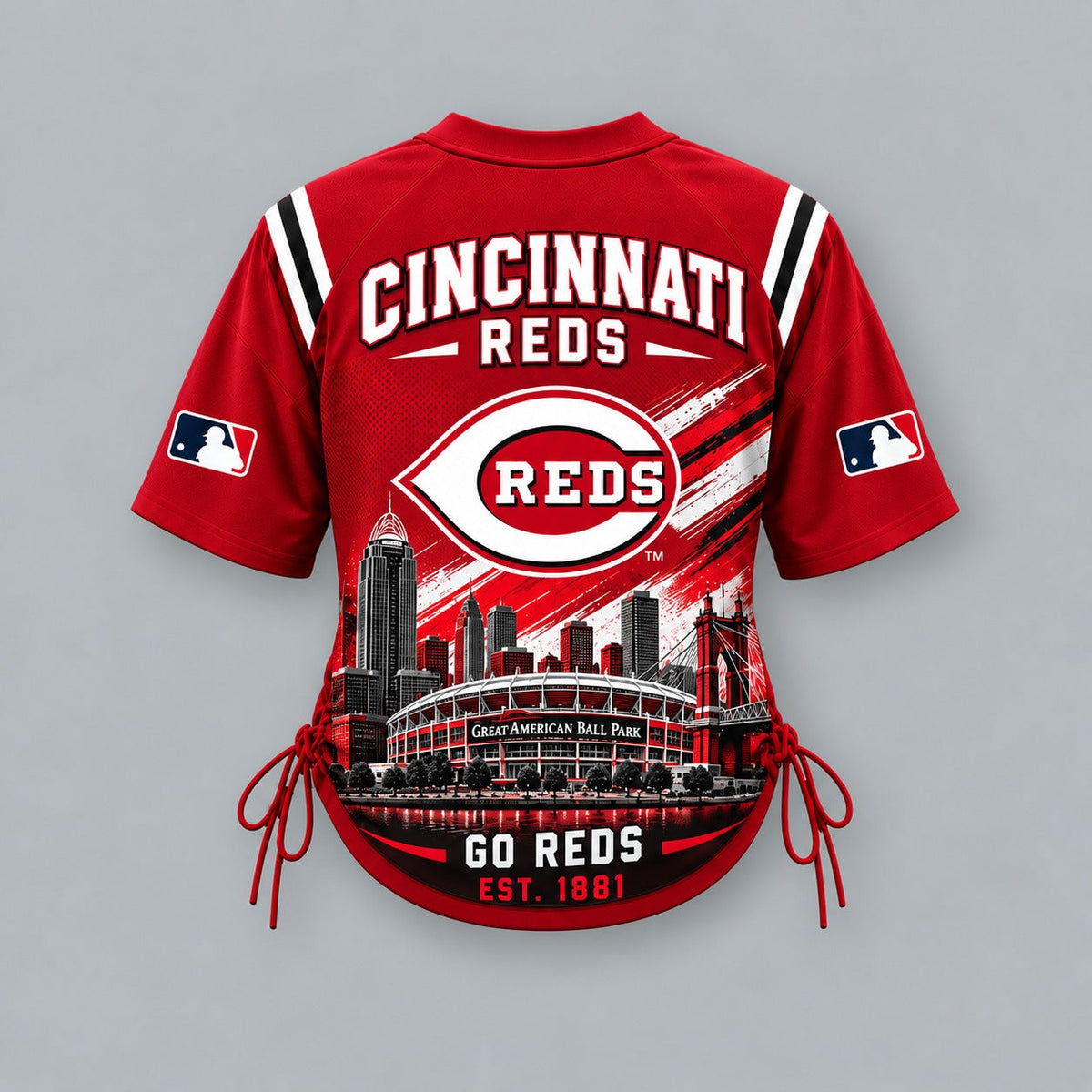 CR Premium MLB Game Day Women Lace-Up Jersey Shirt