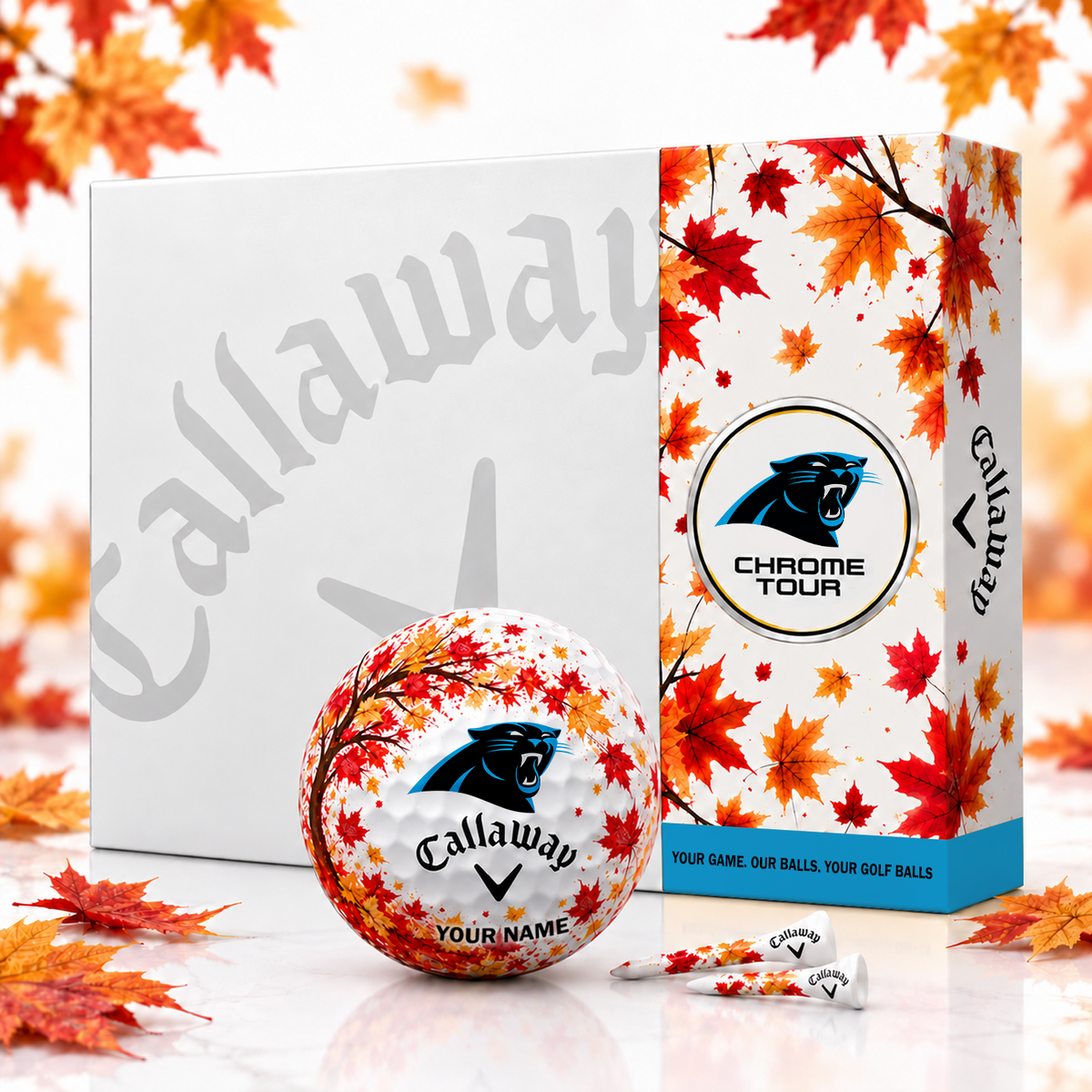 Callaway X Premium NFL CAR FALL EDITION PERSONALIZED GOLF BALL â€“ LIMITED EDITION  V2