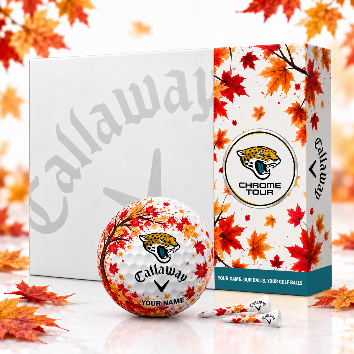Callaway X Premium NFL JAC FALL EDITION PERSONALIZED GOLF BALL â€“ LIMITED EDITION  V2