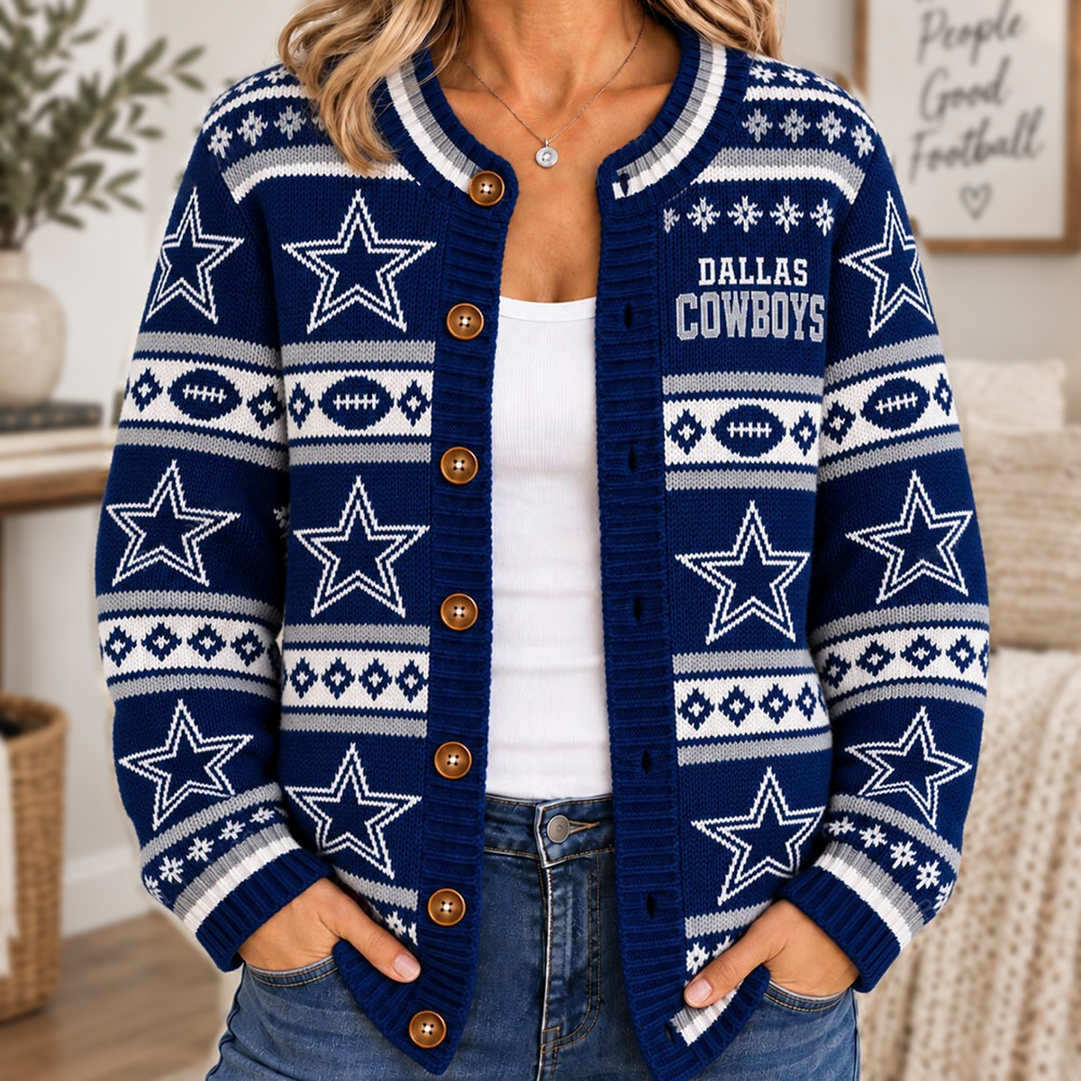 DAL x NFL Women's Cardigan Sweater
