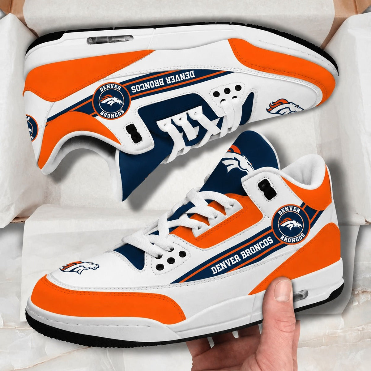 DB x NFL Basic White Genuine Leather JD03 Shoes Men and Women