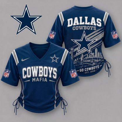 DC Premium NFL Game Day Women Lace-Up Jersey Shirt