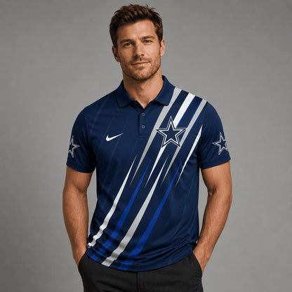 DC Premium NFL Premium Athletic Stripe Polo Shirt