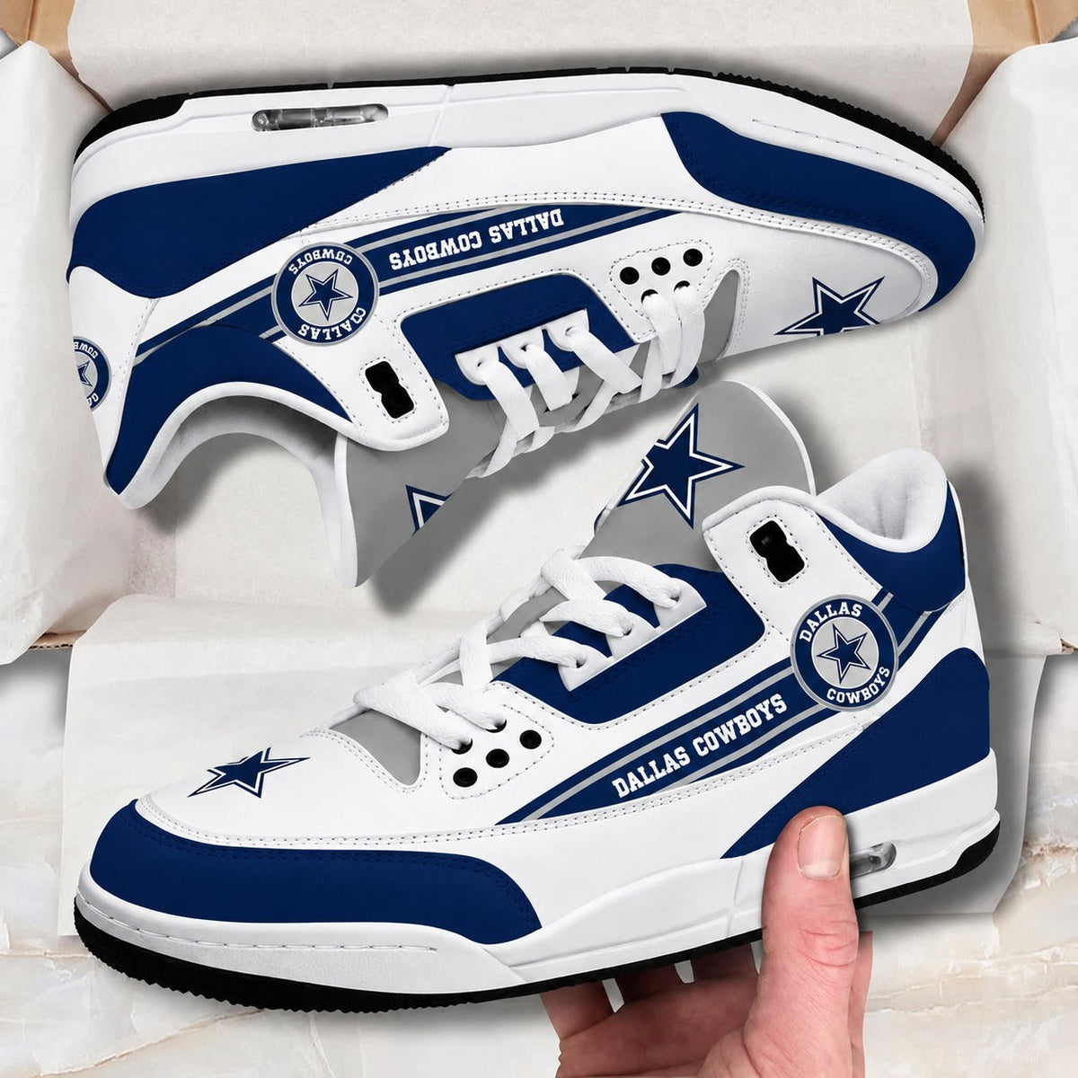 DC x NFL Basic White Genuine Leather JD03 Shoes Men and Women
