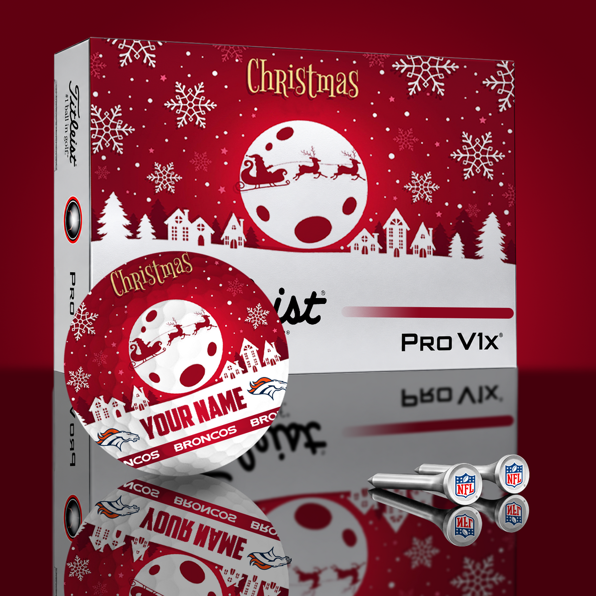 DEN x NFL PERSONALIZED GOLF BALL LIMITED EDITION V3