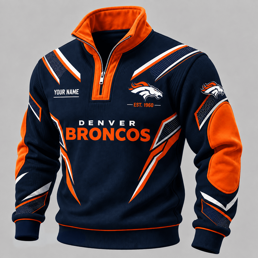 DEN x NFL Personalized Quarter Zip Sweatshirt