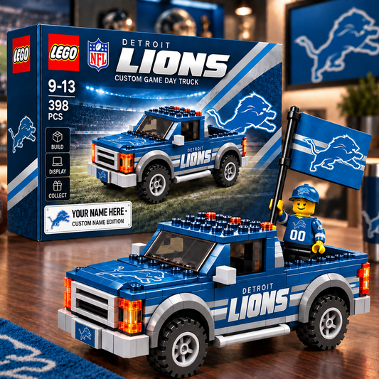 DET x NFL Building Blocks Truck Toy Set V2